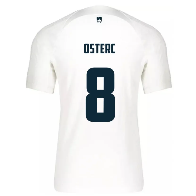 Danxen Barn Slovenien Niko Osterc #8 Vit Hemmatröja Matchtröjor 24-26 Tröjor T-Tröja