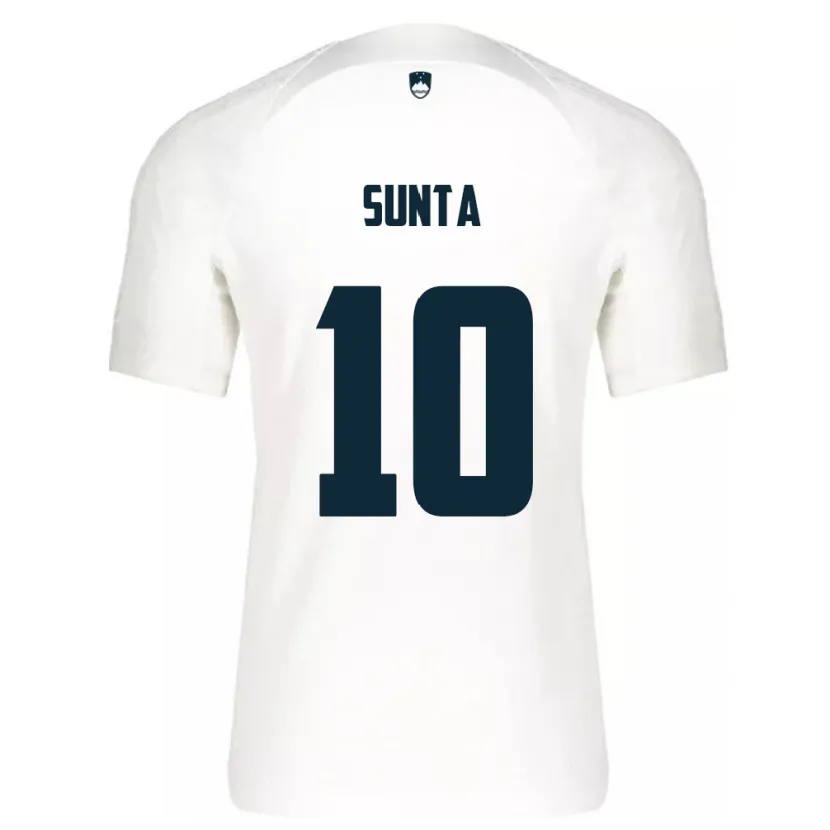 Danxen Barn Slovenien Sven Sunta #10 Vit Hemmatröja Matchtröjor 24-26 Tröjor T-Tröja