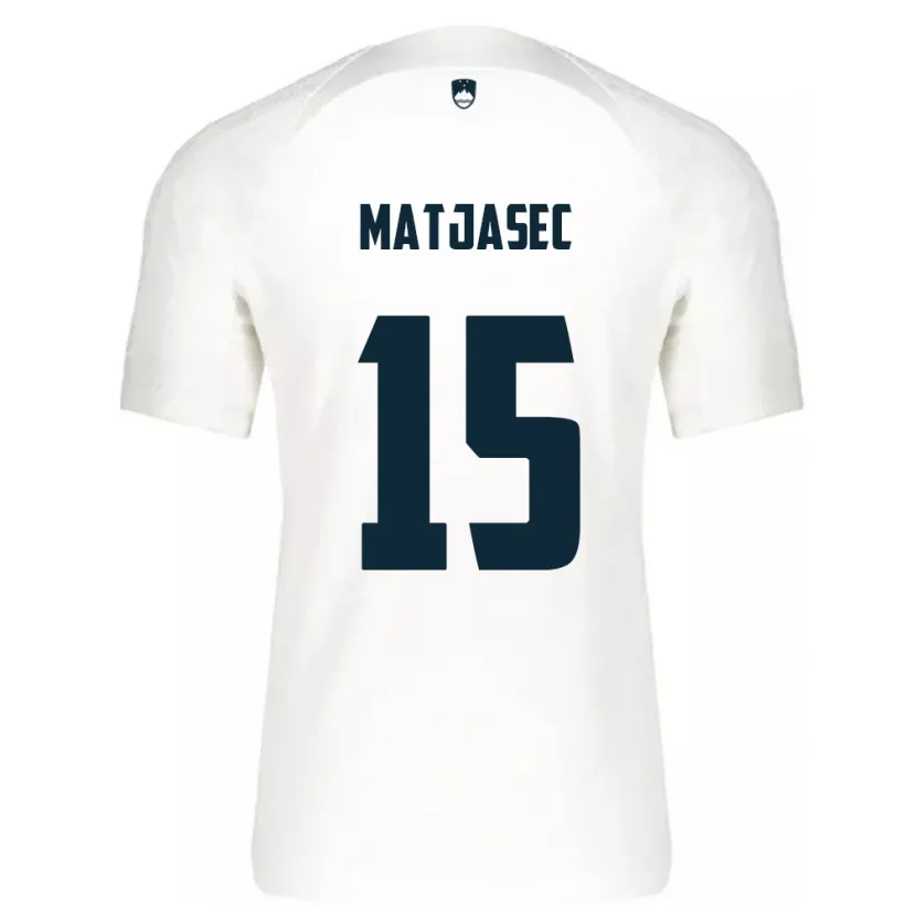 Danxen Barn Slovenien Miha Matjasec #15 Vit Hemmatröja Matchtröjor 24-26 Tröjor T-Tröja
