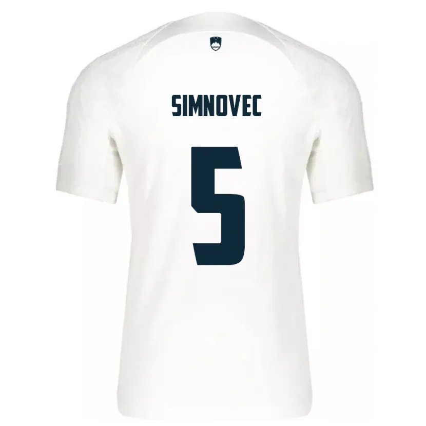 Danxen Barn Slovenien Matevz Simnovec #5 Vit Hemmatröja Matchtröjor 24-26 Tröjor T-Tröja