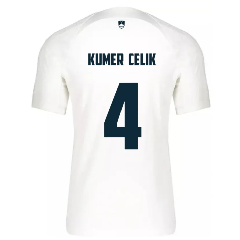 Danxen Barn Slovenien An Kumer Celik #4 Vit Hemmatröja Matchtröjor 24-26 Tröjor T-Tröja