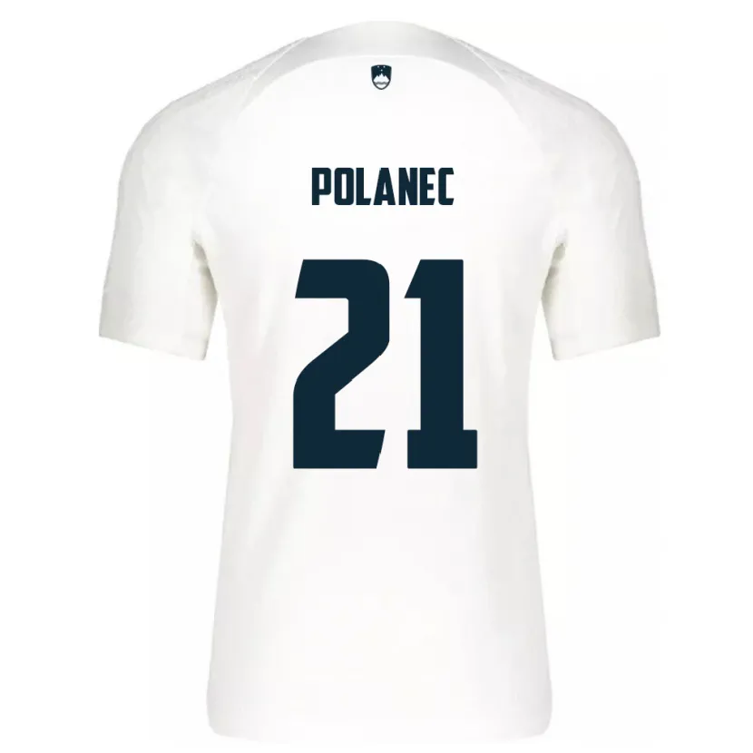 Danxen Barn Slovenien Gaj Polanec #21 Vit Hemmatröja Matchtröjor 24-26 Tröjor T-Tröja