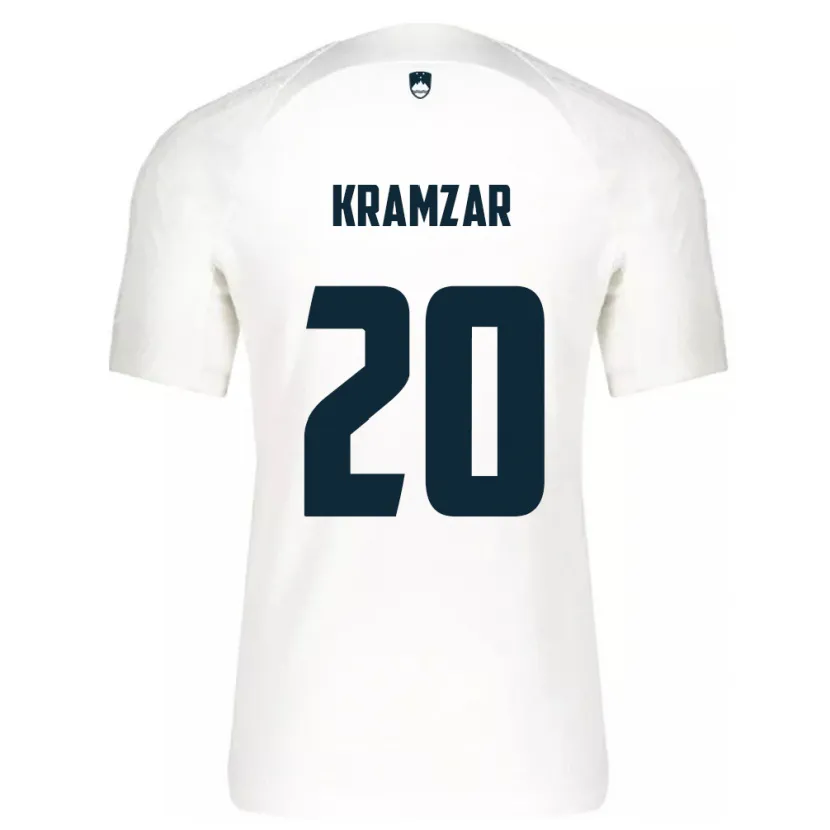 Danxen Barn Slovenien Zara Kramžar #20 Vit Hemmatröja Matchtröjor 24-26 Tröjor T-Tröja
