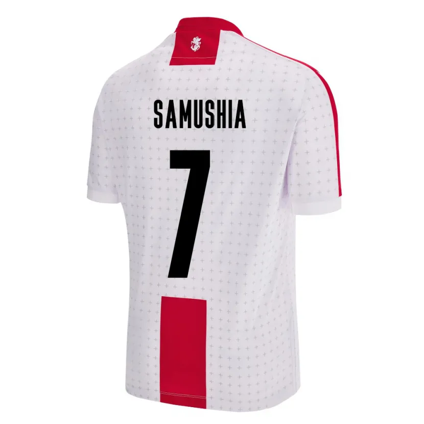 Danxen Barn Georgia Saba Samushia #7 Vit Hemmatröja Matchtröjor 24-26 Tröjor T-Tröja