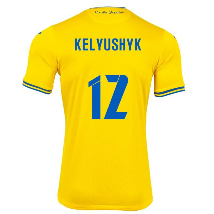 Danxen Barn Ukraina Darya Kelyushyk #12 Gul Hemmatröja Matchtröjor 24-26 Tröjor T-Tröja