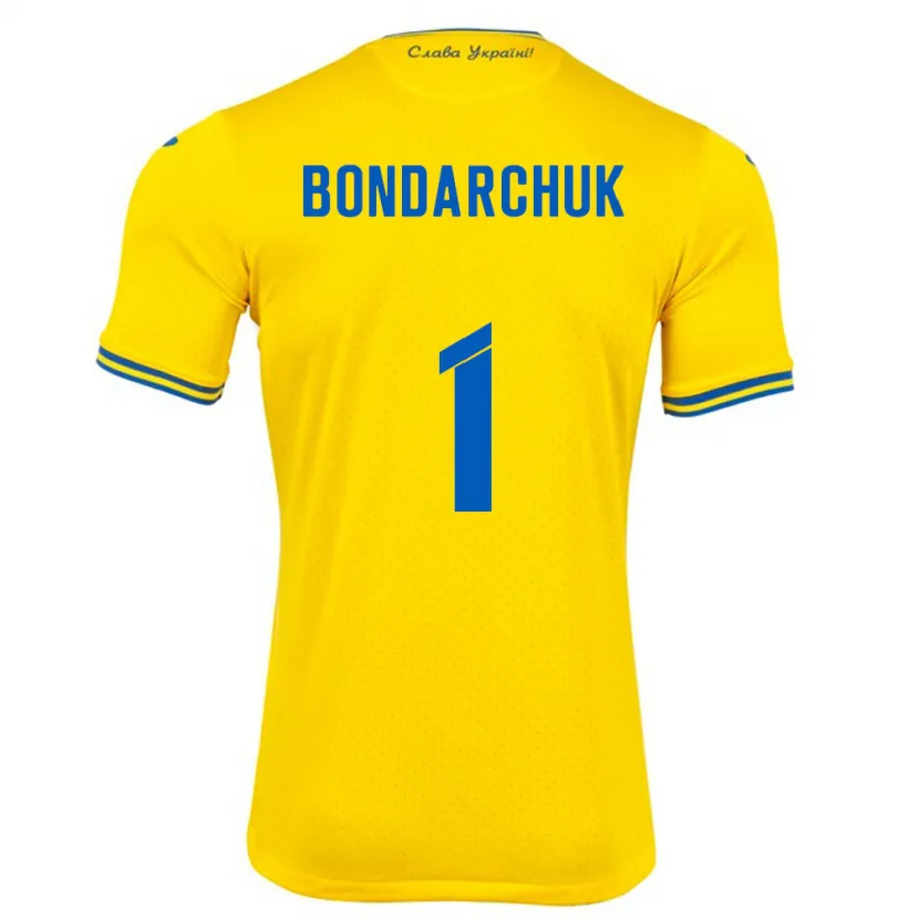 Danxen Barn Ukraina Daryna Bondarchuk #1 Gul Hemmatröja Matchtröjor 24-26 Tröjor T-Tröja
