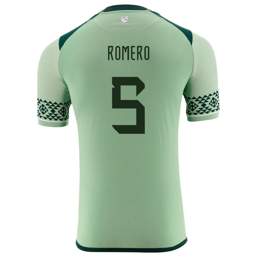 Danxen Barn Bolivia César Romero #5 Ljusgrön Hemmatröja Matchtröjor 24-26 Tröjor T-Tröja