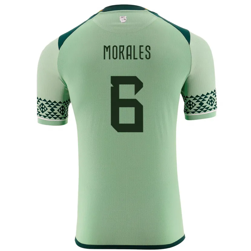 Danxen Barn Bolivia Efraín Morales #6 Ljusgrön Hemmatröja Matchtröjor 24-26 Tröjor T-Tröja