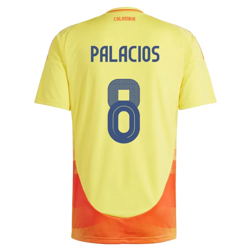 Danxen Barn Colombia Brahian Palacios #8 Gul Hemmatröja Matchtröjor 24-26 Tröjor T-Tröja