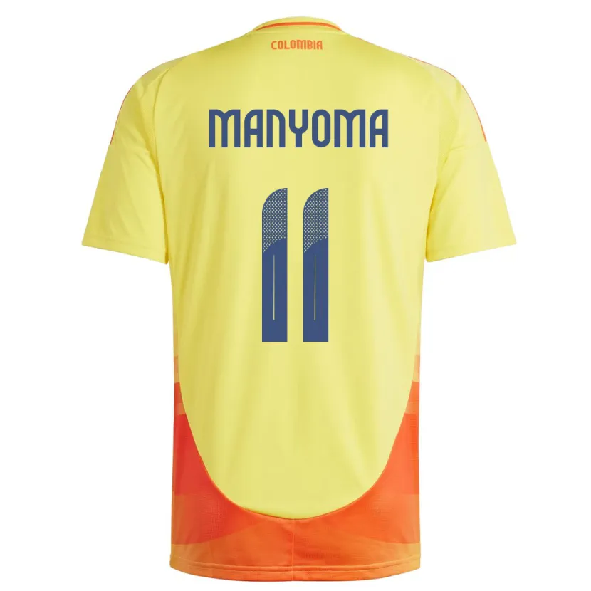 Danxen Barn Colombia Alexis Manyoma #11 Gul Hemmatröja Matchtröjor 24-26 Tröjor T-Tröja