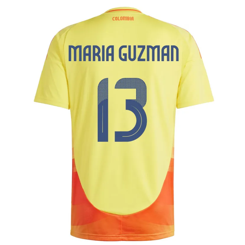 Danxen Barn Colombia Ana María Guzmán #13 Gul Hemmatröja Matchtröjor 24-26 Tröjor T-Tröja