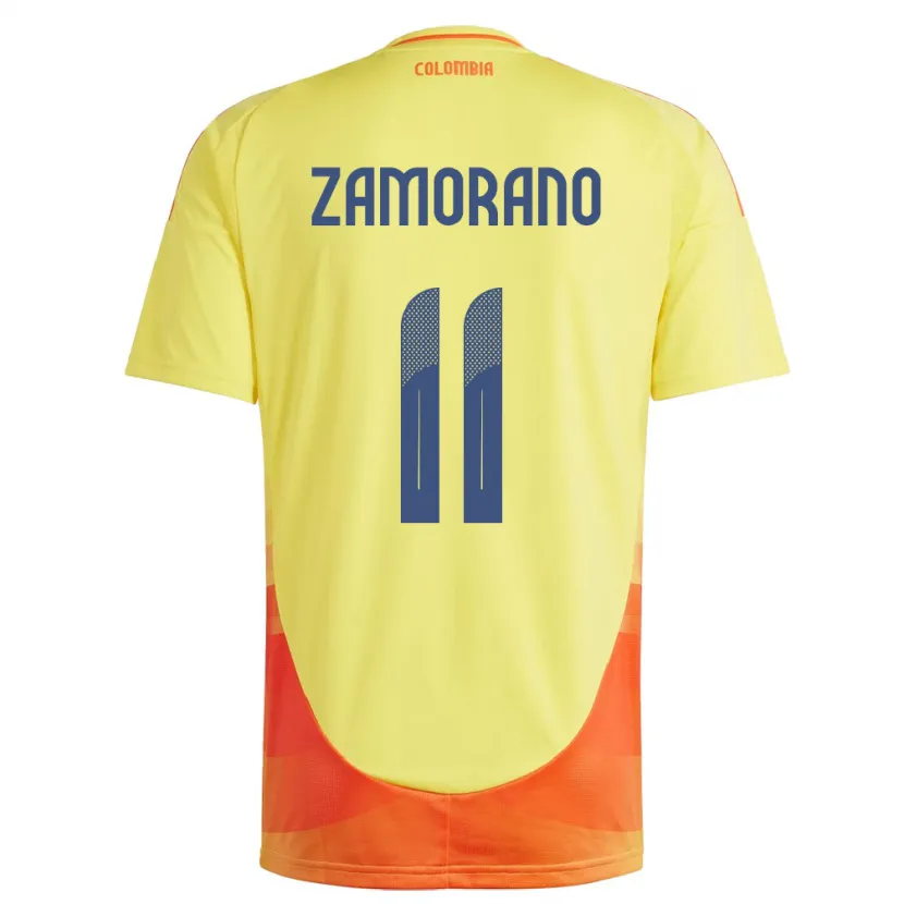 Danxen Barn Colombia Mariana Zamorano #11 Gul Hemmatröja Matchtröjor 24-26 Tröjor T-Tröja