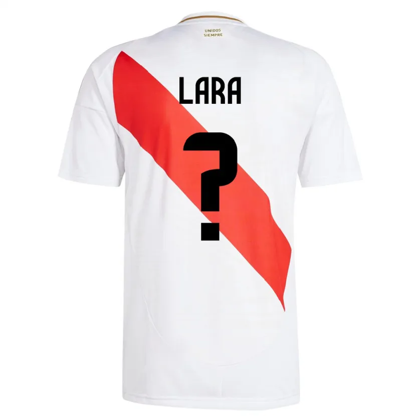 Danxen Barn Peru Jean Lara #0 Vit Hemmatröja Matchtröjor 24-26 Tröjor T-Tröja