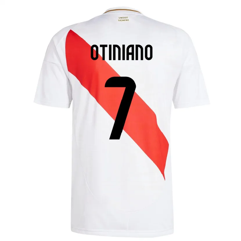 Danxen Barn Peru Steffani Otiniano #7 Vit Hemmatröja Matchtröjor 24-26 Tröjor T-Tröja