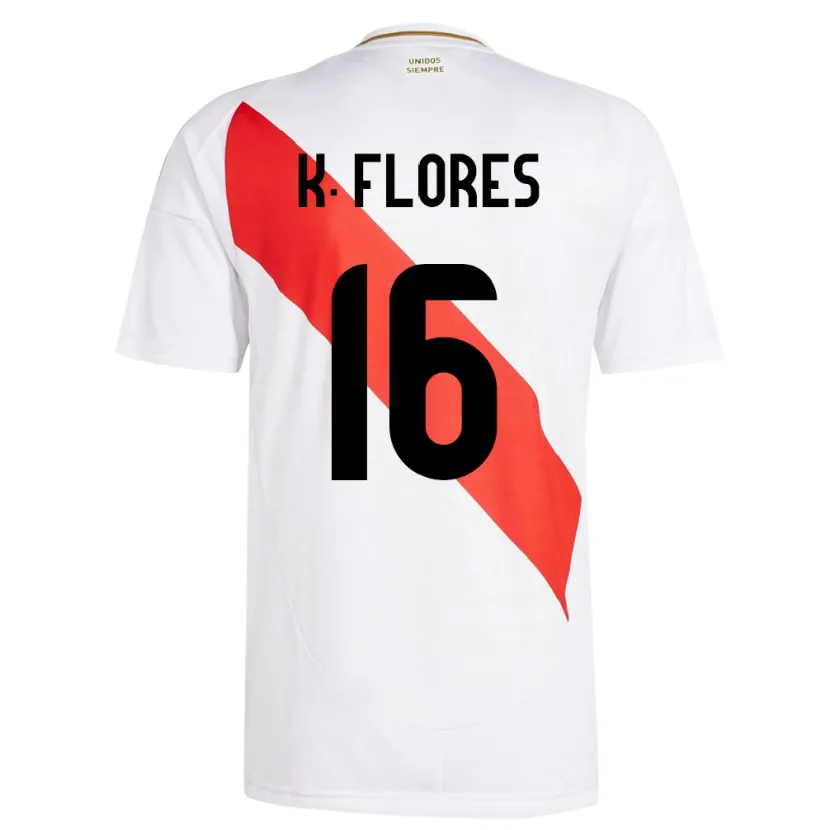 Danxen Barn Peru Kimbherly Flores #16 Vit Hemmatröja Matchtröjor 24-26 Tröjor T-Tröja