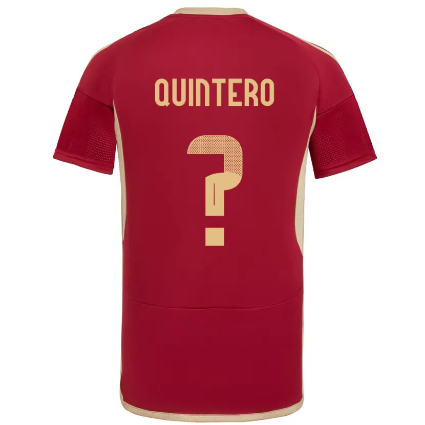 Danxen Barn Venezuela Teo Quintero #0 Bourgogne Hemmatröja Matchtröjor 24-26 Tröjor T-Tröja