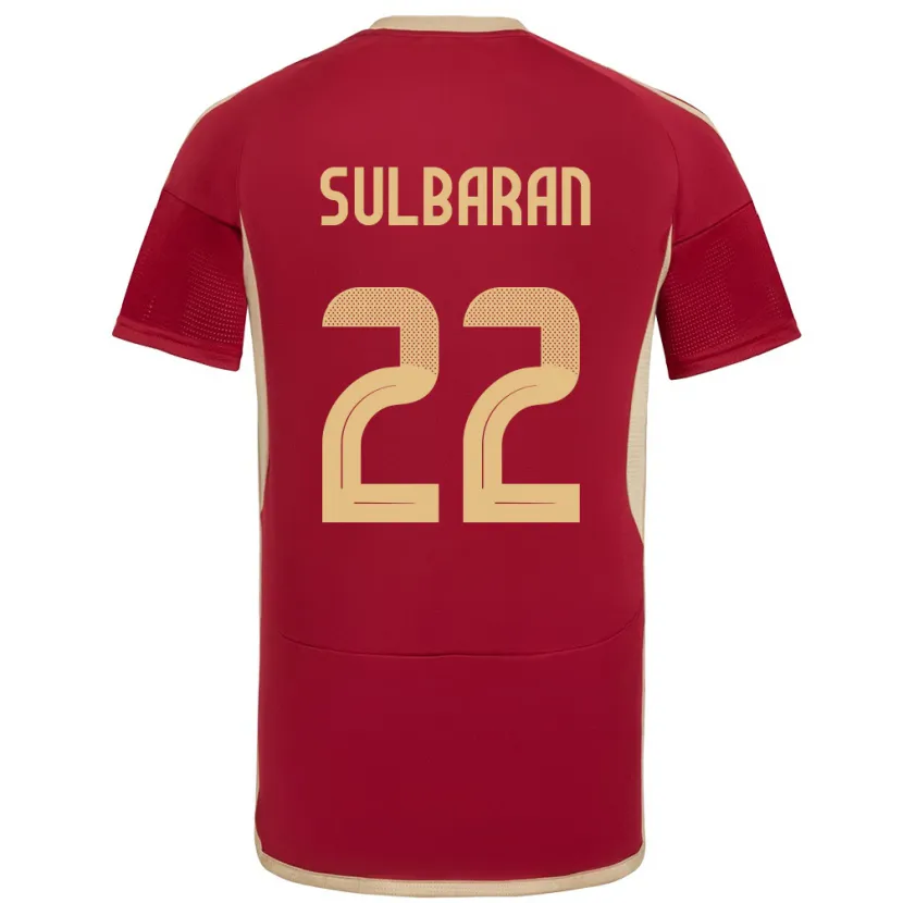Danxen Barn Venezuela Manuel Sulbarán #22 Bourgogne Hemmatröja Matchtröjor 24-26 Tröjor T-Tröja