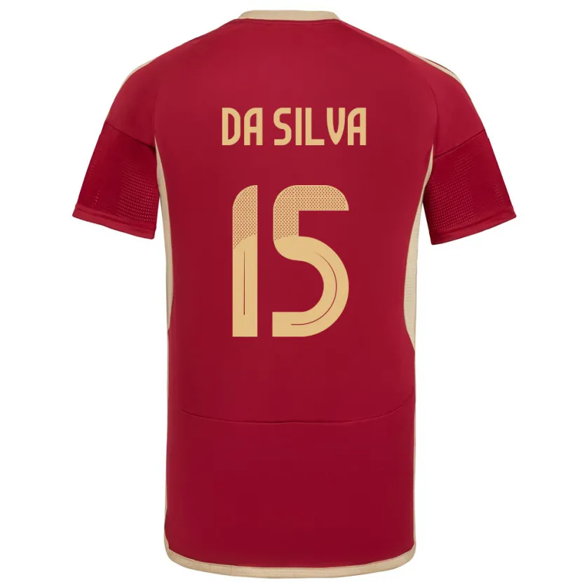 Danxen Barn Venezuela Cesar Da Silva #15 Bourgogne Hemmatröja Matchtröjor 24-26 Tröjor T-Tröja