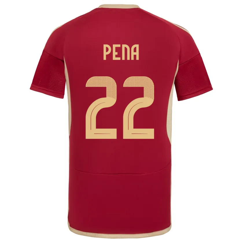 Danxen Barn Venezuela Lewuis Peña #22 Bourgogne Hemmatröja Matchtröjor 24-26 Tröjor T-Tröja