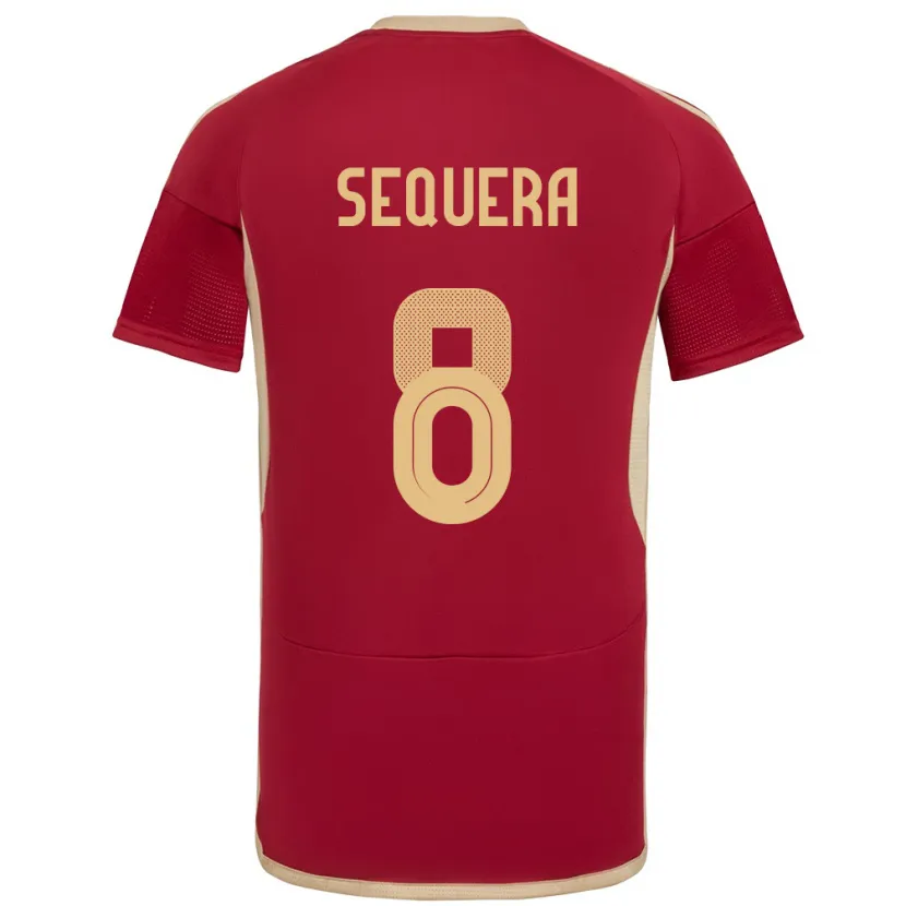 Danxen Barn Venezuela Giovanny Sequera #8 Bourgogne Hemmatröja Matchtröjor 24-26 Tröjor T-Tröja
