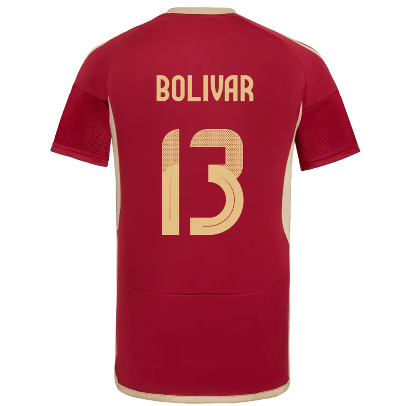 Danxen Barn Venezuela Salvador Bolívar #13 Bourgogne Hemmatröja Matchtröjor 24-26 Tröjor T-Tröja