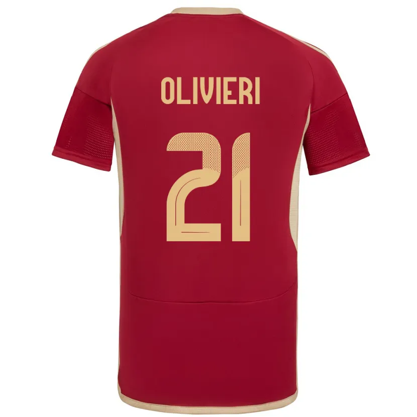 Danxen Barn Venezuela Bárbara Olivieri #21 Bourgogne Hemmatröja Matchtröjor 24-26 Tröjor T-Tröja