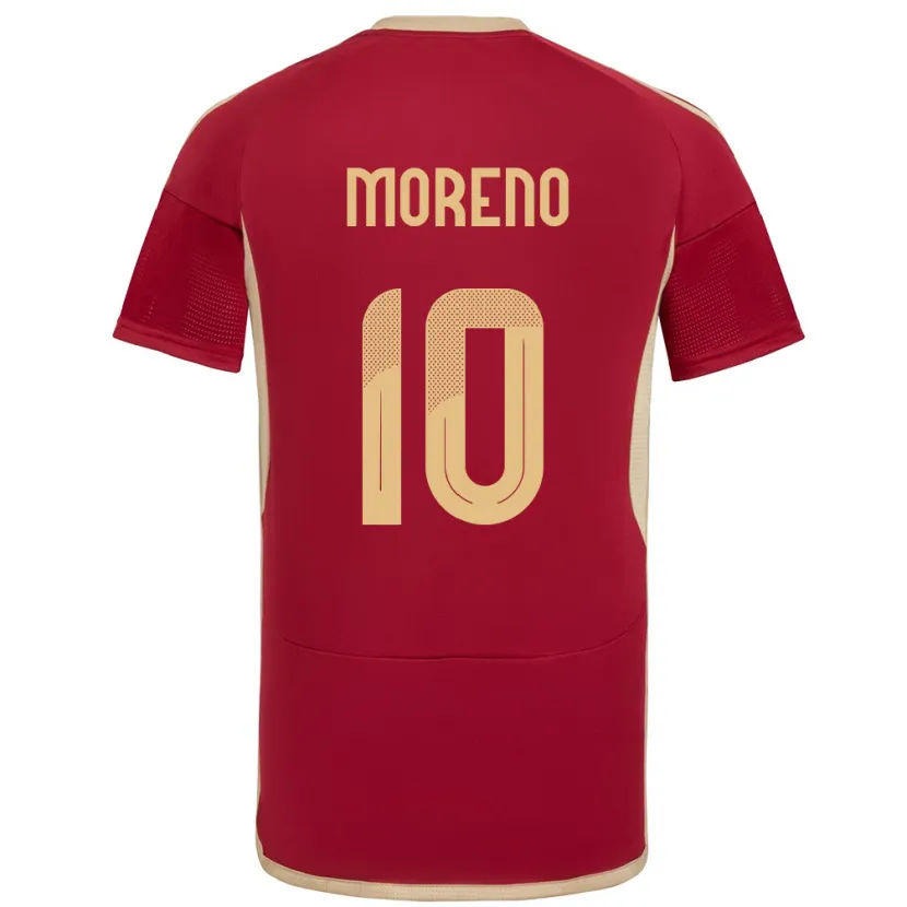 Danxen Barn Venezuela Yerliane Moreno #10 Bourgogne Hemmatröja Matchtröjor 24-26 Tröjor T-Tröja