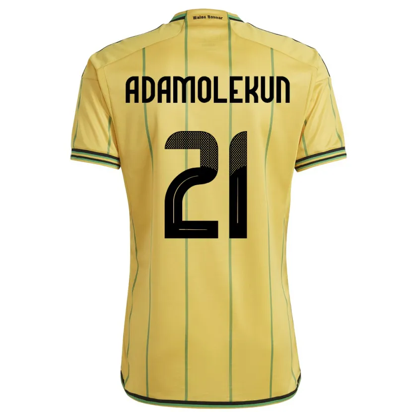 Danxen Barn Jamaica Olufolasade Adamolekun #21 Gul Hemmatröja Matchtröjor 24-26 Tröjor T-Tröja