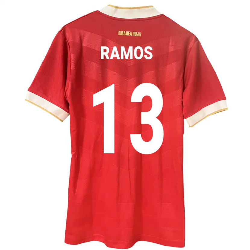 Danxen Barn Panama Jiovany Ramos #13 Röd Hemmatröja Matchtröjor 24-26 Tröjor T-Tröja