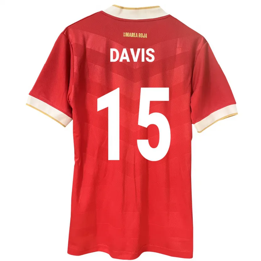 Danxen Barn Panama Éric Davis #15 Röd Hemmatröja Matchtröjor 24-26 Tröjor T-Tröja