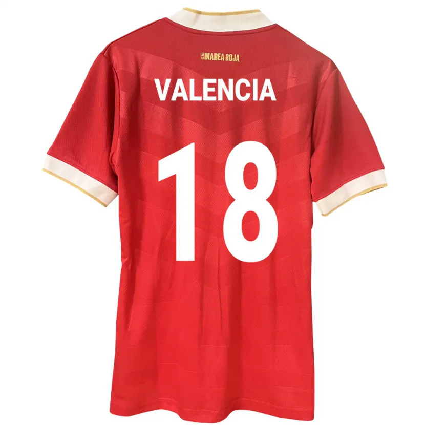 Danxen Barn Panama Omar Valencia #18 Röd Hemmatröja Matchtröjor 24-26 Tröjor T-Tröja