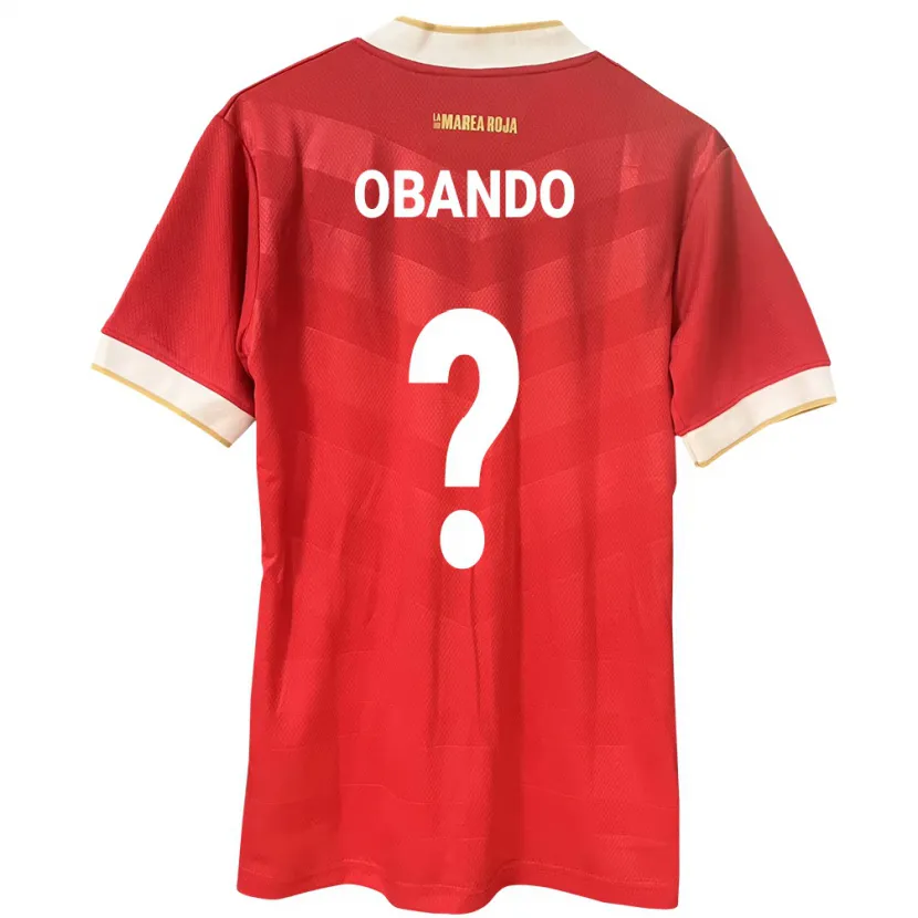 Danxen Barn Panama Jafet Obando #0 Röd Hemmatröja Matchtröjor 24-26 Tröjor T-Tröja