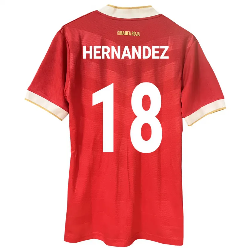Danxen Barn Panama Erika Hernández #18 Röd Hemmatröja Matchtröjor 24-26 Tröjor T-Tröja