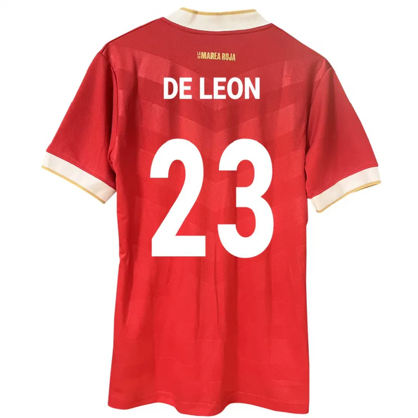 Danxen Barn Panama Yerenis De León #23 Röd Hemmatröja Matchtröjor 24-26 Tröjor T-Tröja