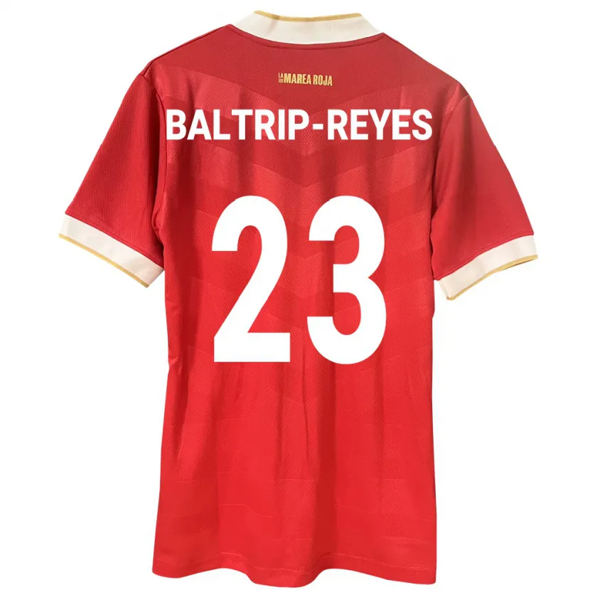 Danxen Barn Panama Carina Baltrip-Reyes #23 Röd Hemmatröja Matchtröjor 24-26 Tröjor T-Tröja