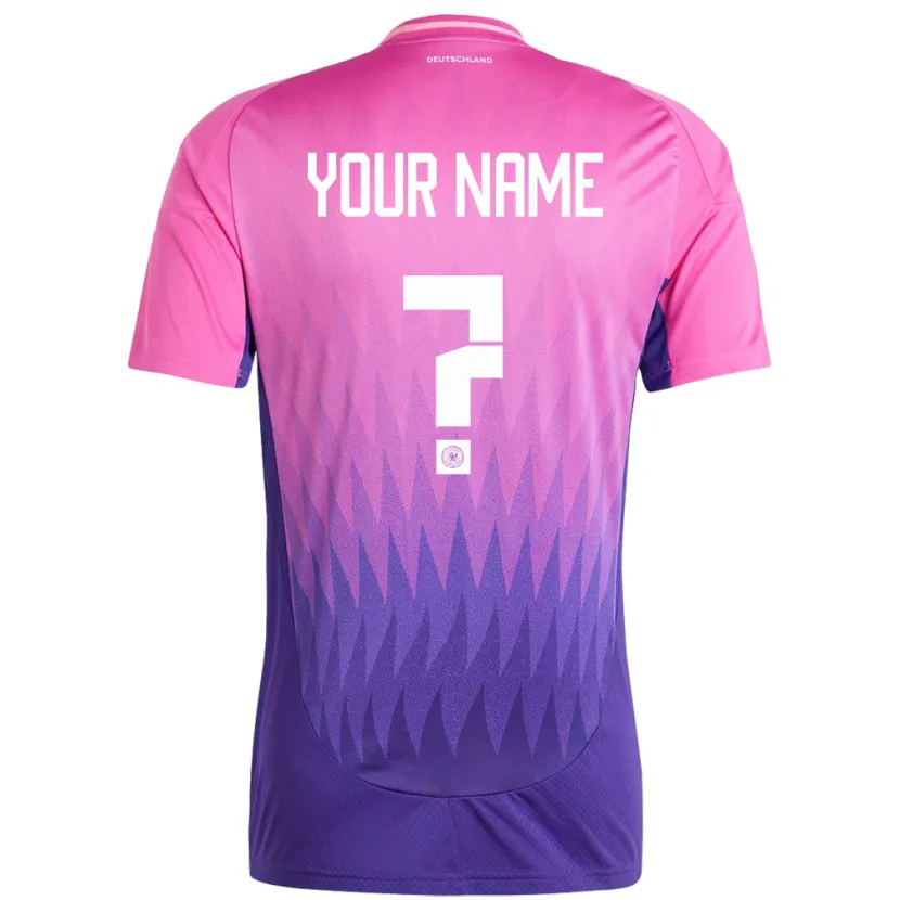 Danxen Barn Tyskland Ditt Namn #0 Rosa Lila Bortatröja Matchtröjor 24-26 Tröjor T-Tröja