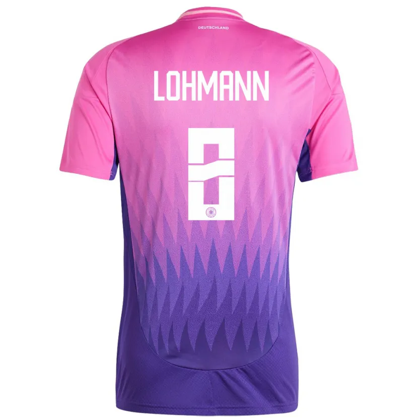 Danxen Barn Tyskland Sydney Lohmann #8 Rosa Lila Bortatröja Matchtröjor 24-26 Tröjor T-Tröja