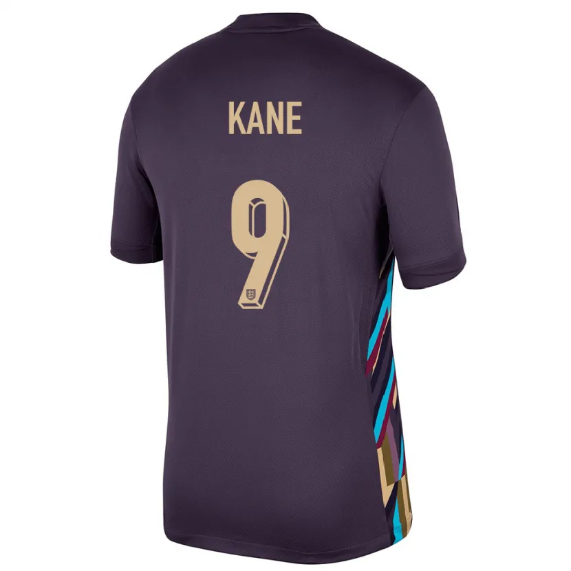 Danxen Barn England Harry Kane #9 Mörkt Russin Bortatröja Matchtröjor 24-26 Tröjor T-Tröja