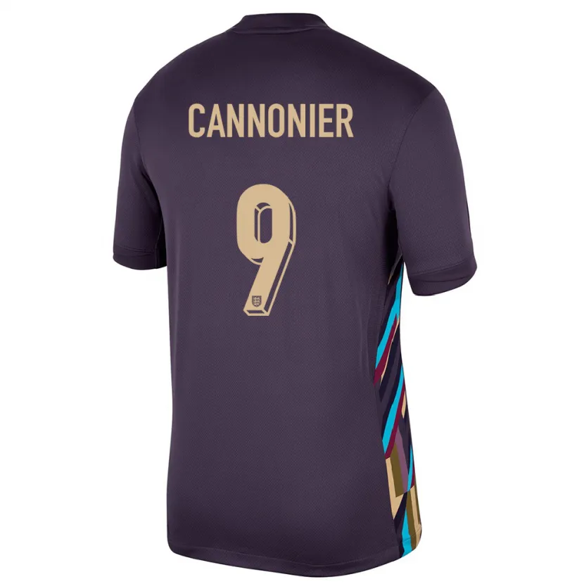 Danxen Barn England Oakley Cannonier #9 Mörkt Russin Bortatröja Matchtröjor 24-26 Tröjor T-Tröja