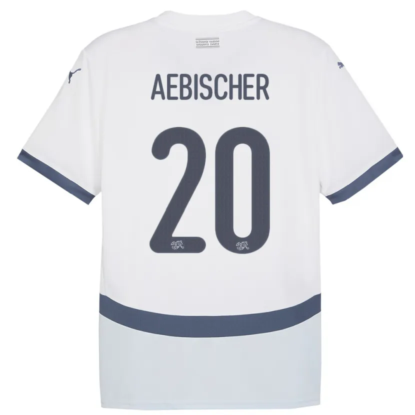 Danxen Barn Schweiz Michel Aebischer #20 Vit Bortatröja Matchtröjor 24-26 Tröjor T-Tröja