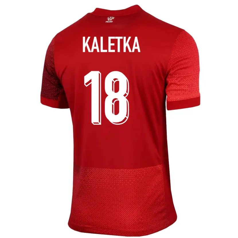 Danxen Barn Polen Nikol Kaletka #18 Röd Bortatröja Matchtröjor 24-26 Tröjor T-Tröja