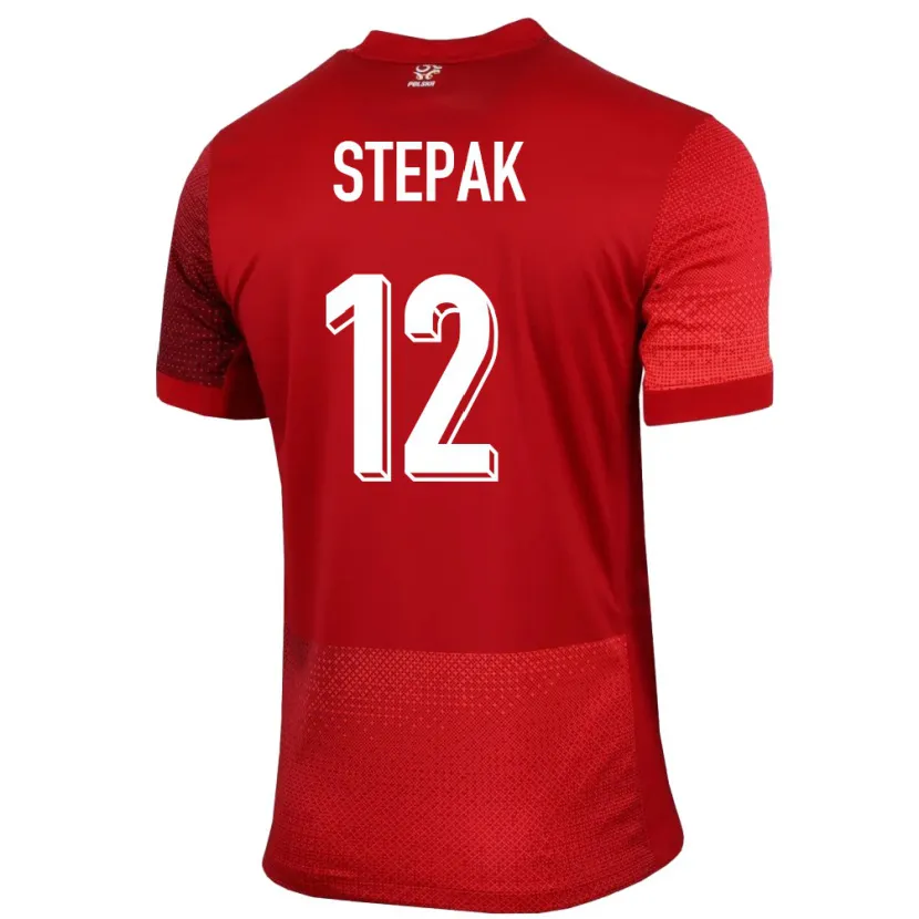 Danxen Barn Polen Jakub Stepak #12 Röd Bortatröja Matchtröjor 24-26 Tröjor T-Tröja