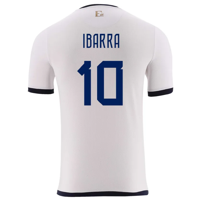 Danxen Barn Ecuador Romario Ibarra #10 Vit Bortatröja Matchtröjor 24-26 Tröjor T-Tröja