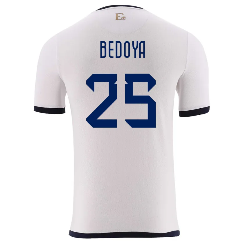 Danxen Barn Ecuador Jaydah Bedoya #25 Vit Bortatröja Matchtröjor 24-26 Tröjor T-Tröja