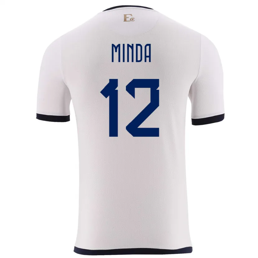 Danxen Barn Ecuador Ethan Minda #12 Vit Bortatröja Matchtröjor 24-26 Tröjor T-Tröja
