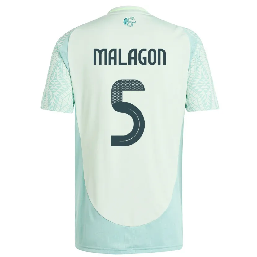 Danxen Barn Mexiko Luis Malagon #5 Linne Grön Bortatröja Matchtröjor 24-26 Tröjor T-Tröja