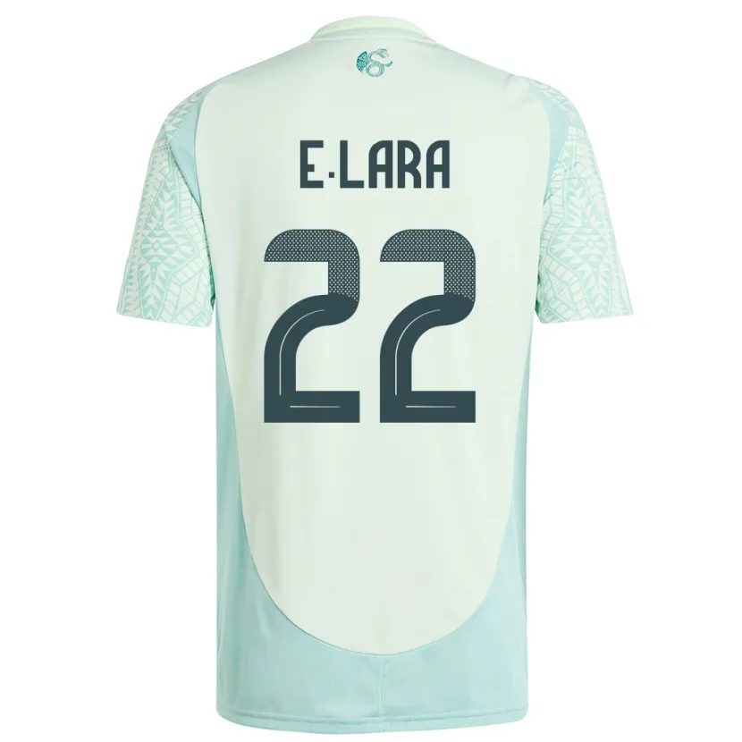 Danxen Barn Mexiko Emilio Lara #22 Linne Grön Bortatröja Matchtröjor 24-26 Tröjor T-Tröja