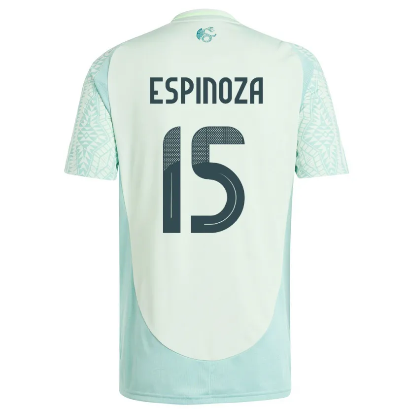 Danxen Barn Mexiko Greta Espinoza #15 Linne Grön Bortatröja Matchtröjor 24-26 Tröjor T-Tröja