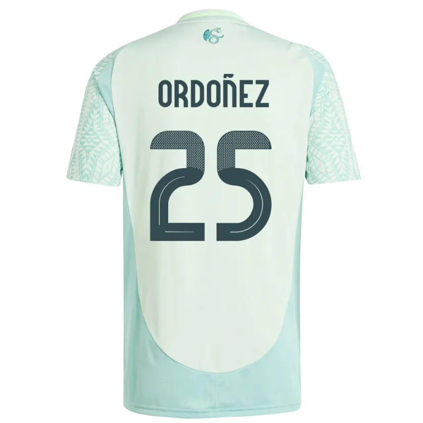Danxen Barn Mexiko Diana Ordonez #25 Linne Grön Bortatröja Matchtröjor 24-26 Tröjor T-Tröja