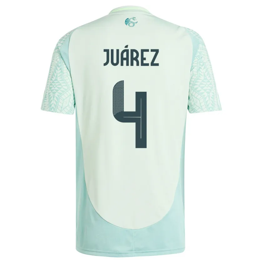 Danxen Barn Mexiko Ramon Juarez #4 Linne Grön Bortatröja Matchtröjor 24-26 Tröjor T-Tröja